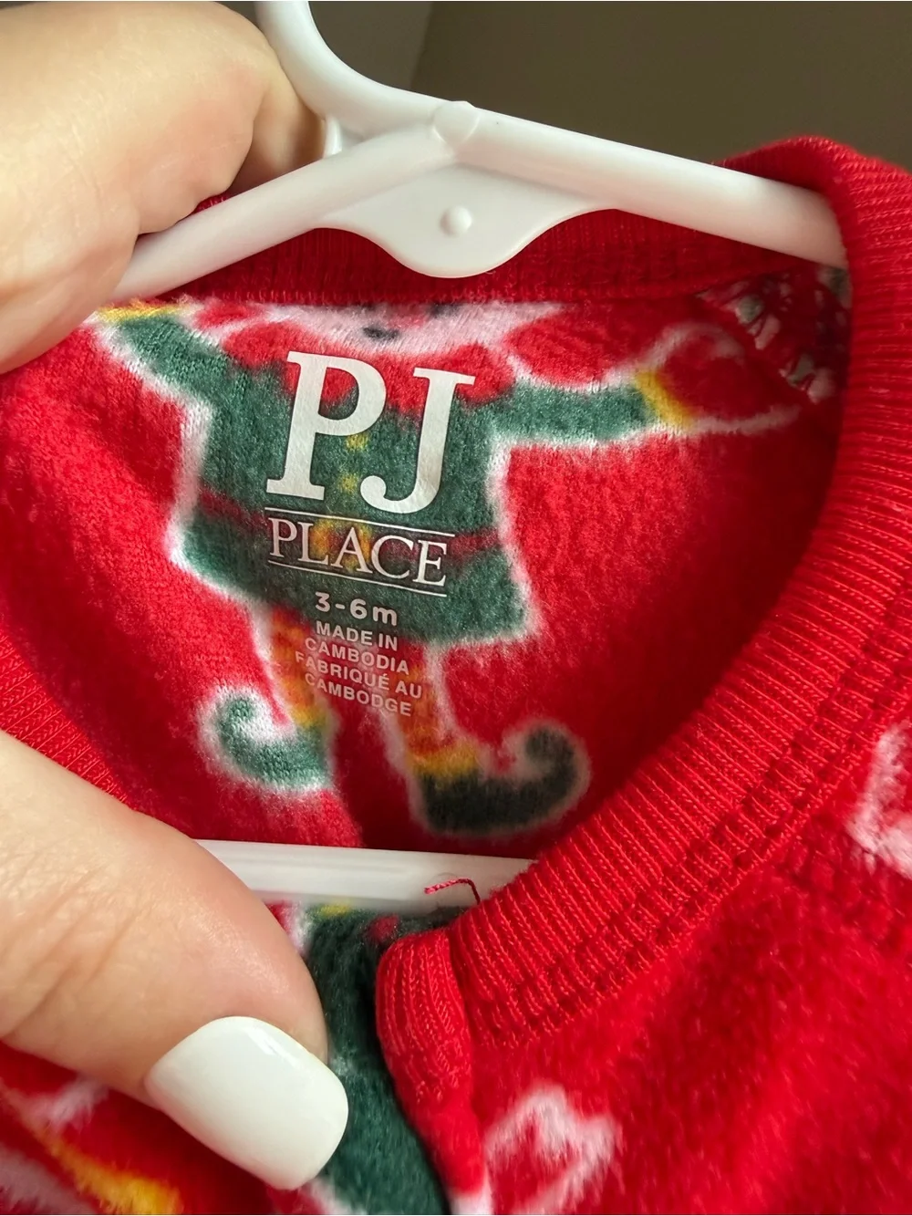 2 for $10 Cozy Red Holiday Print Fleece Footed Pajamas